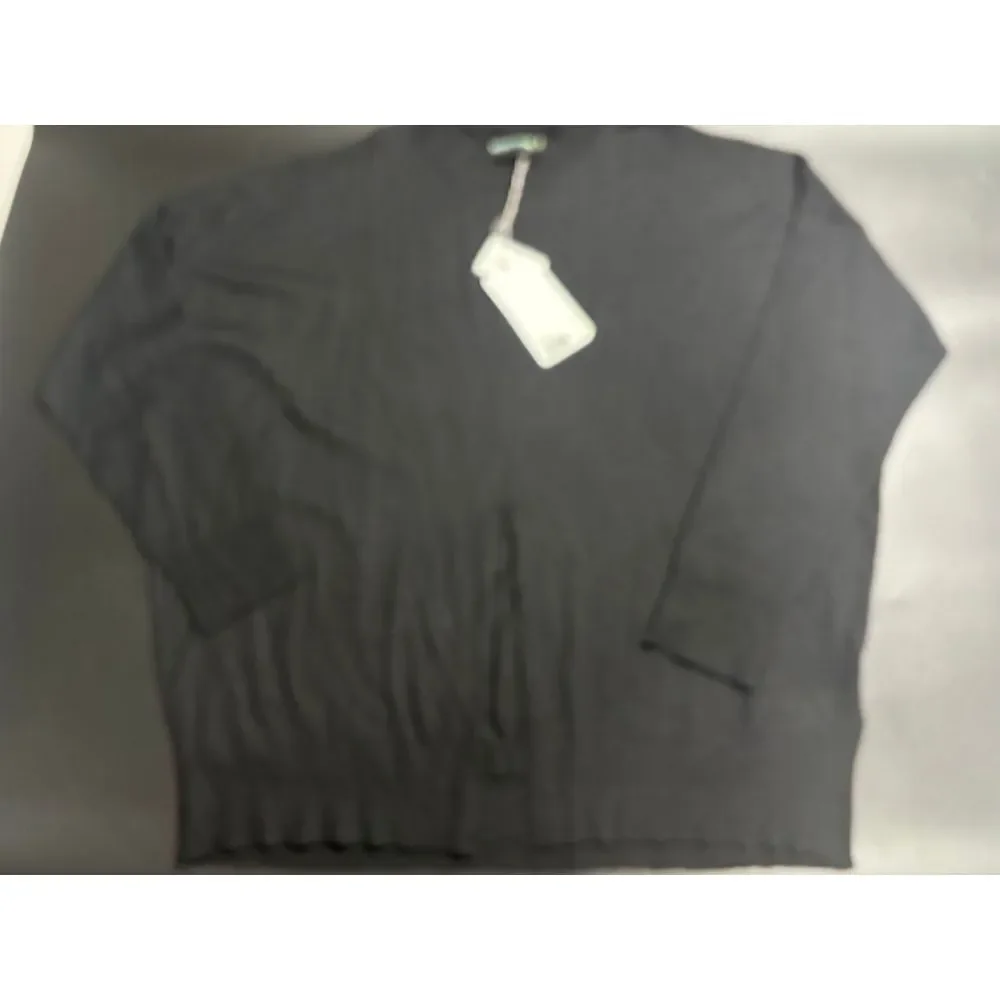 Zadig & Voltaire NWT Ruby Oversized‎ Featherweight Cashmere Sweater Noir X-Small - Picture 3 of 9